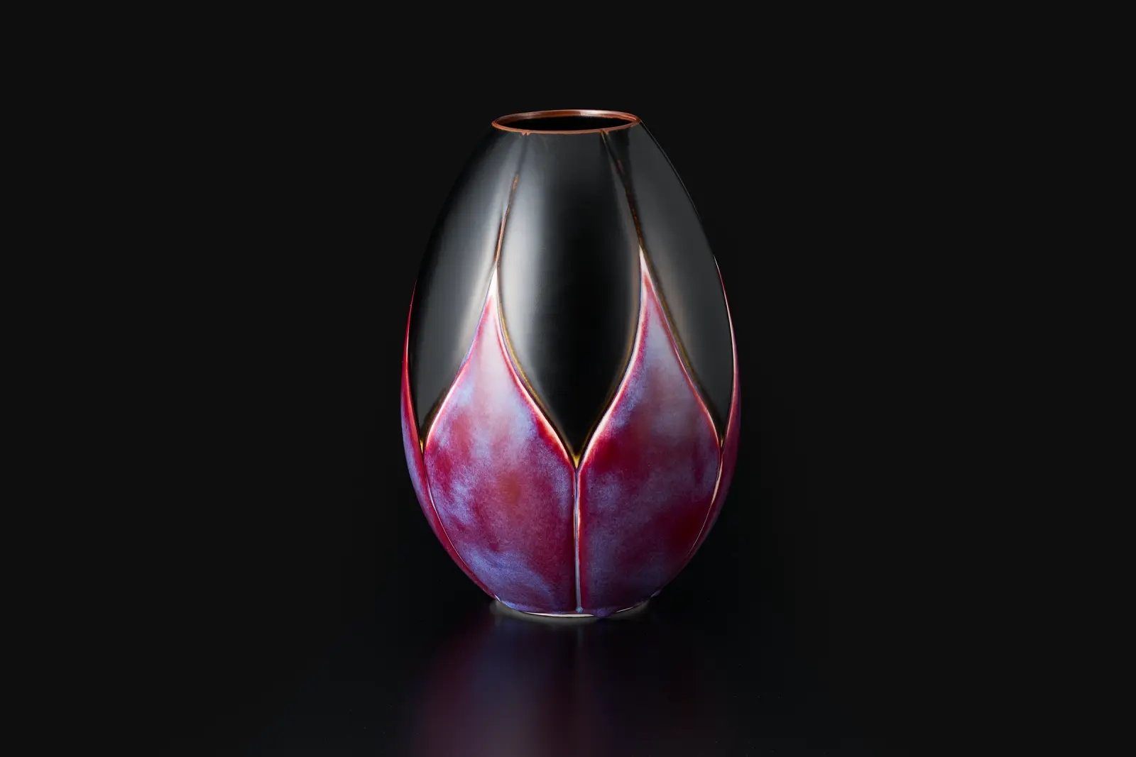 個展出品大作　青木龍山　天目曙光大花器　箱なし 馬場九洲夫 | 佐賀県陶芸協会 -佐賀県の現代陶芸-