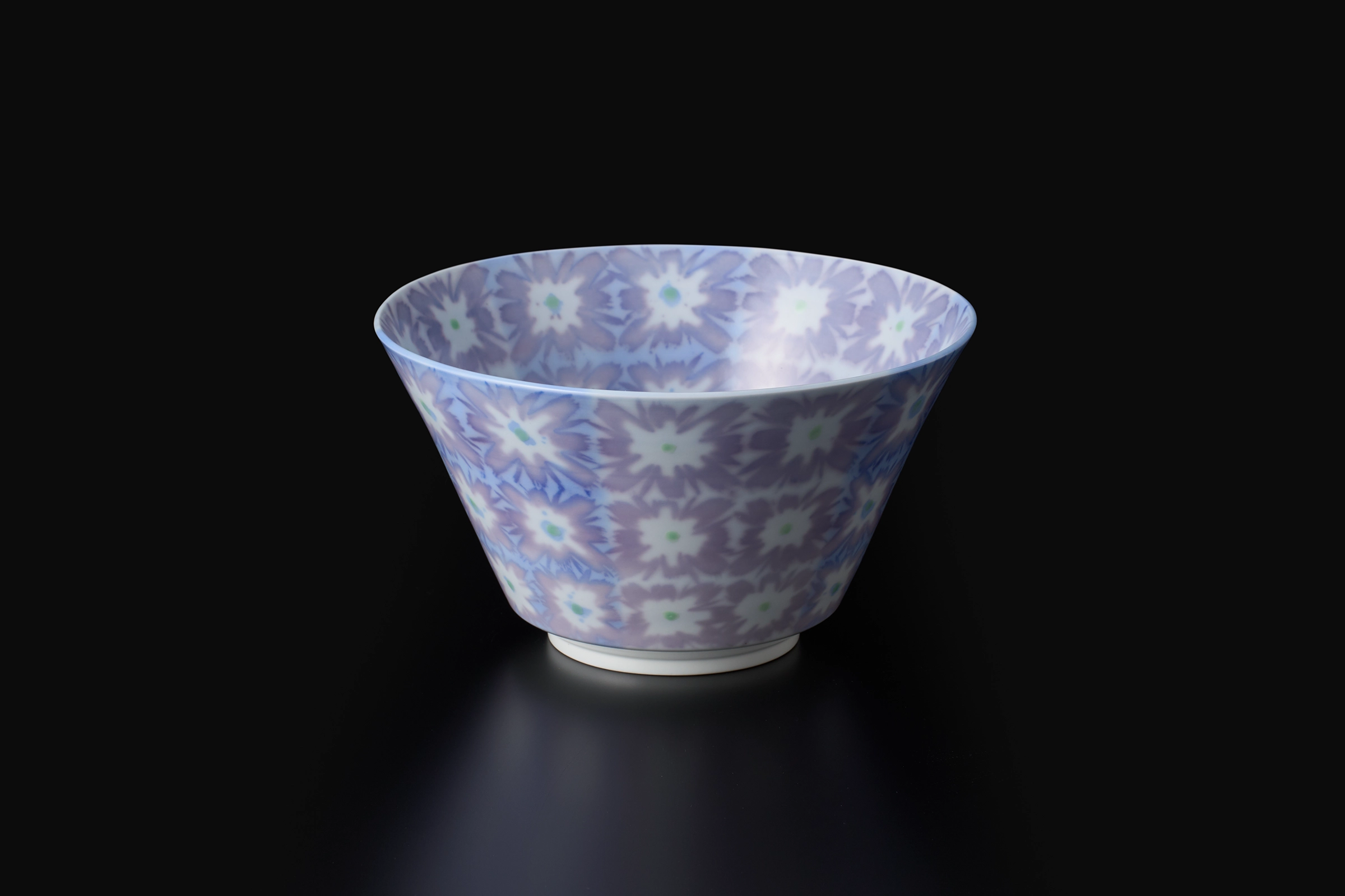 釉裏彩華文花器