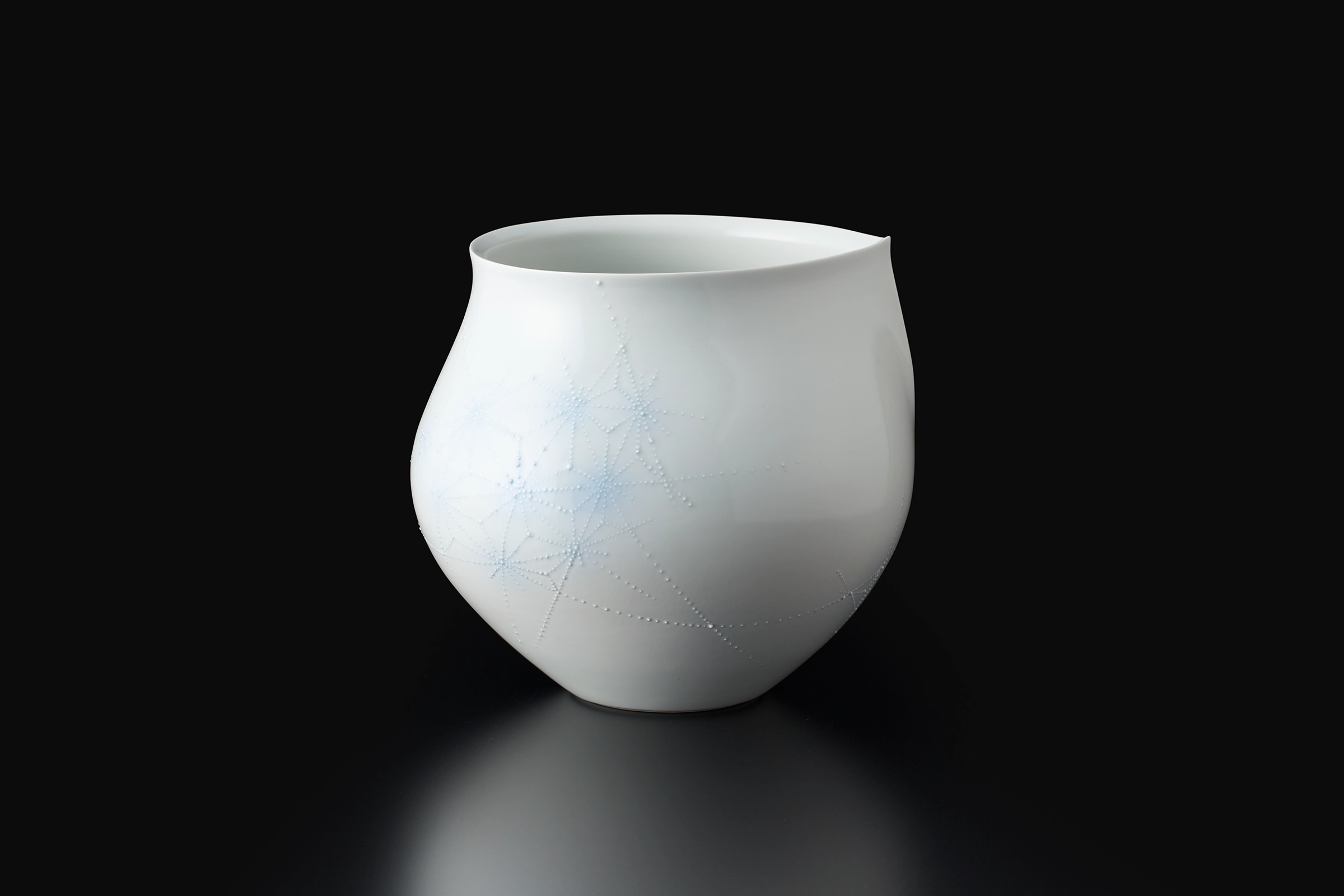 艶釉点描彩深鉢