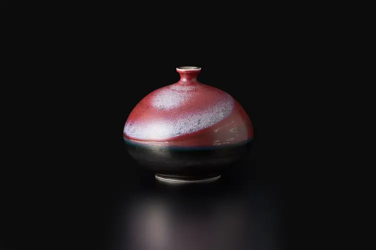 白金彩あけぼの壷