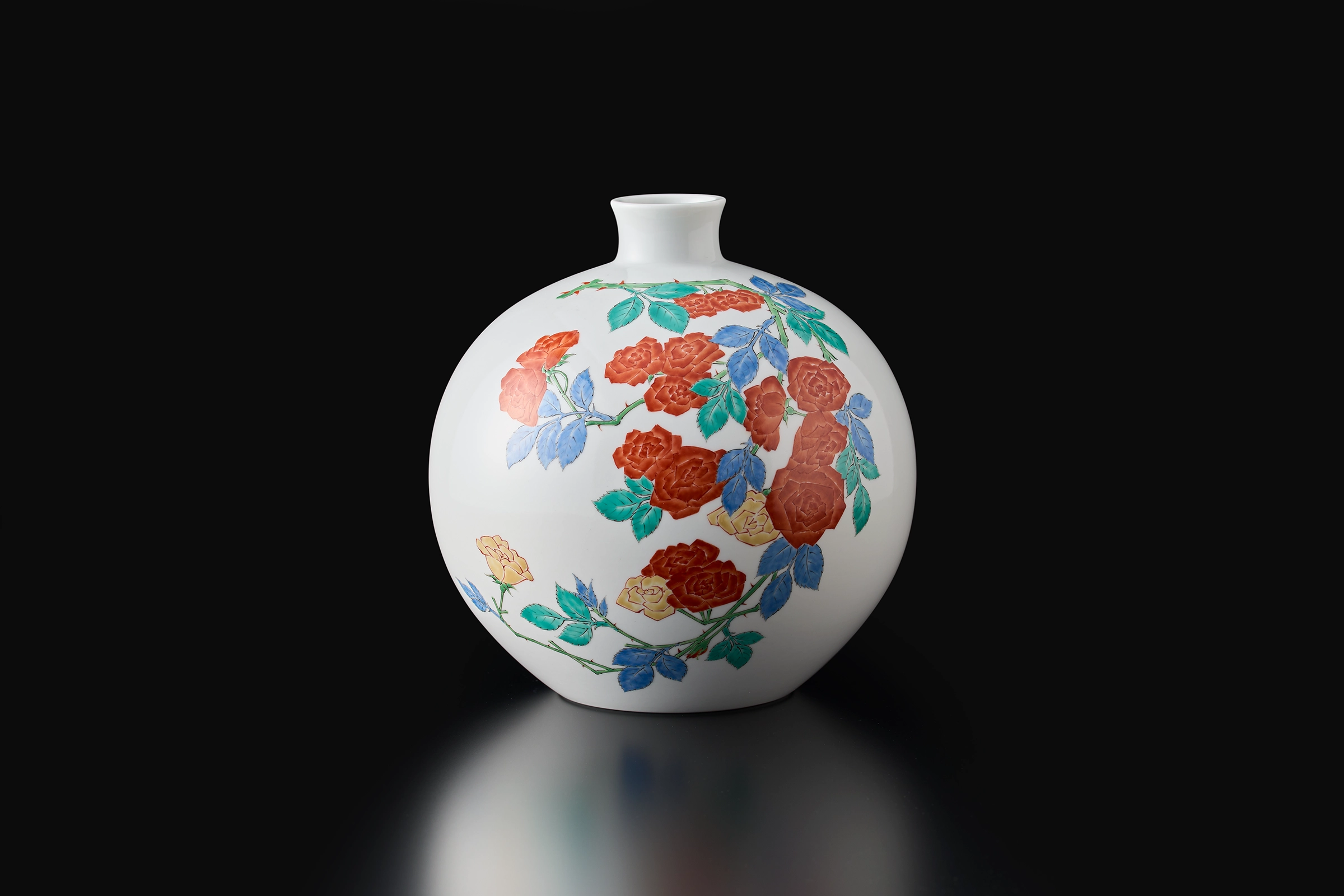 濁手 薔薇文 瓶